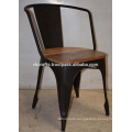 Vintage Industrial metal Chair Recycled Scrap Wooden Seat Rustic Color